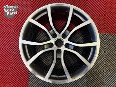 Single OEM 21'' Porsche Cayenne 9Y0 9Y3 Exclusive Design Rear Wheel Rim Grey