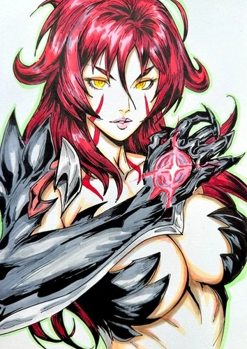 Witchblade Masane Amaha,fan art,drawing,markers,painting,game,comics