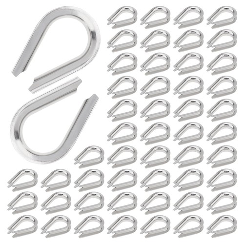 50Pcs M5 Wire Rope Thimbles 3/16