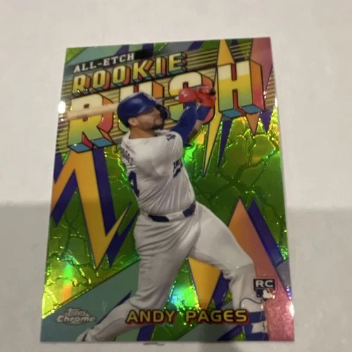 Topps 2024 Chrome Update Andy Pages Dodgers All-Etch Rookie Rush RC CAERU-7