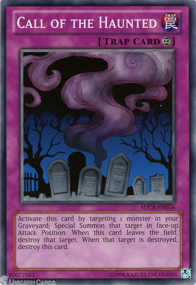 SDCR-EN036 Call of the Haunted UNL Edition Mint YuGiOh Card