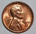 1955 S S/S Doubled Die Obverse Lincoln Wheat Cent Penny Red Coin BU RPM Error
