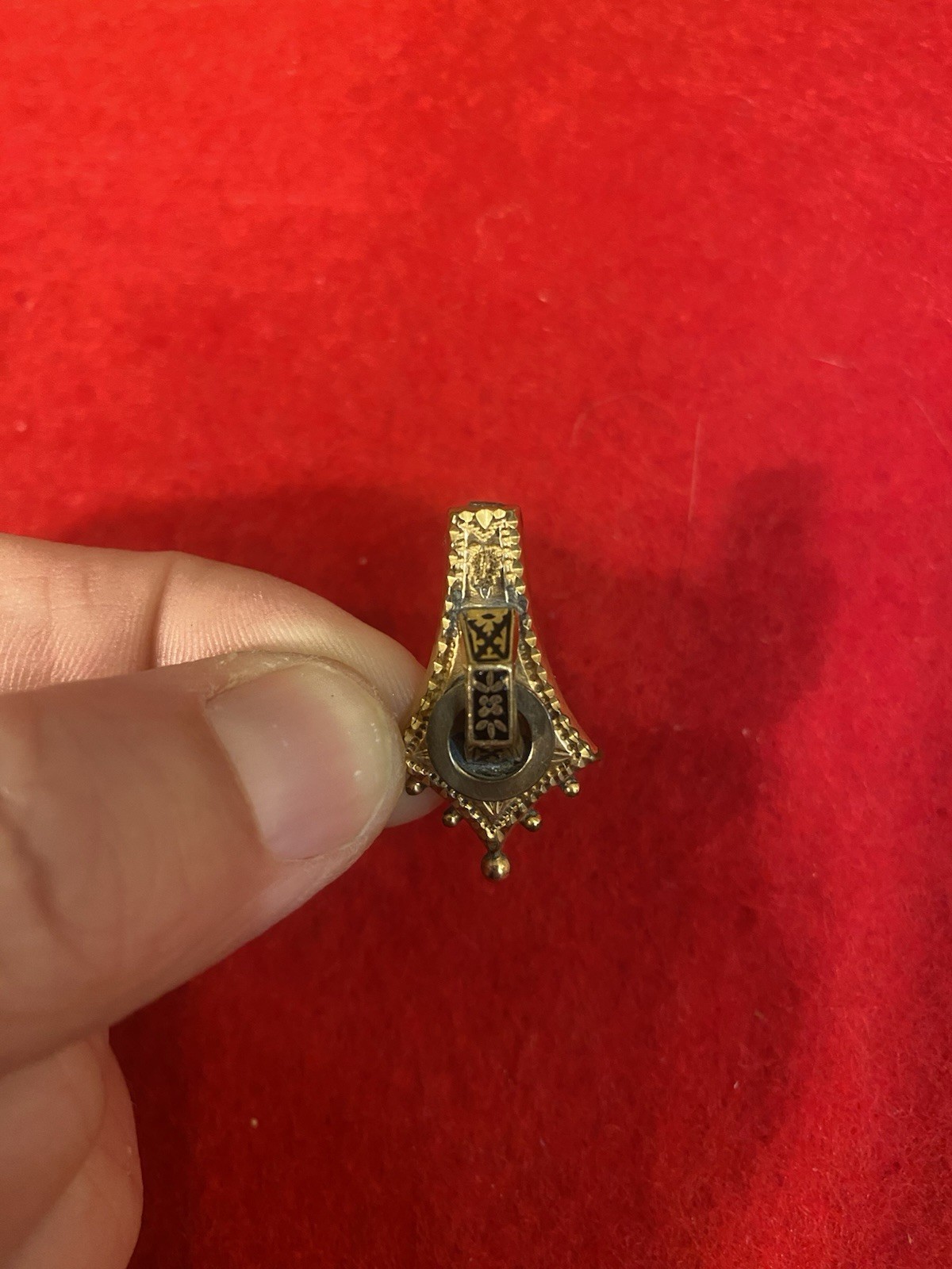 Victorian Brooch Pin Gold Tone Antique-image