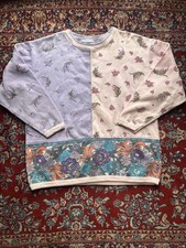 Vintage Cabaret Womens Sweatshirt Floral Purple Grandma Cottage 90's Large