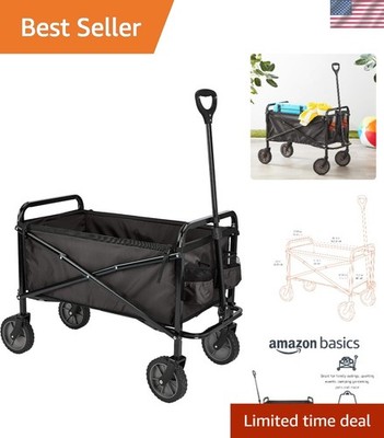 Collapsible Folding Utility Wagon Black 20D40.9W27.6H