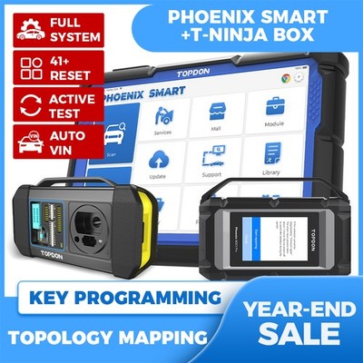 TOPDON Phoenix SMART + T-ninja Box Diagnostic Bundle Key Coding ECU Programming
