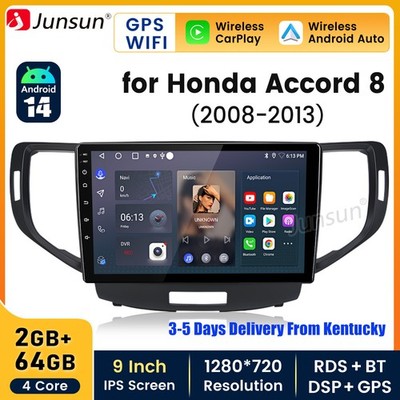 2+64GB Android 14 Carplay For Honda Accord 8 Spirior 2008-13 Car Radio GPS Navi