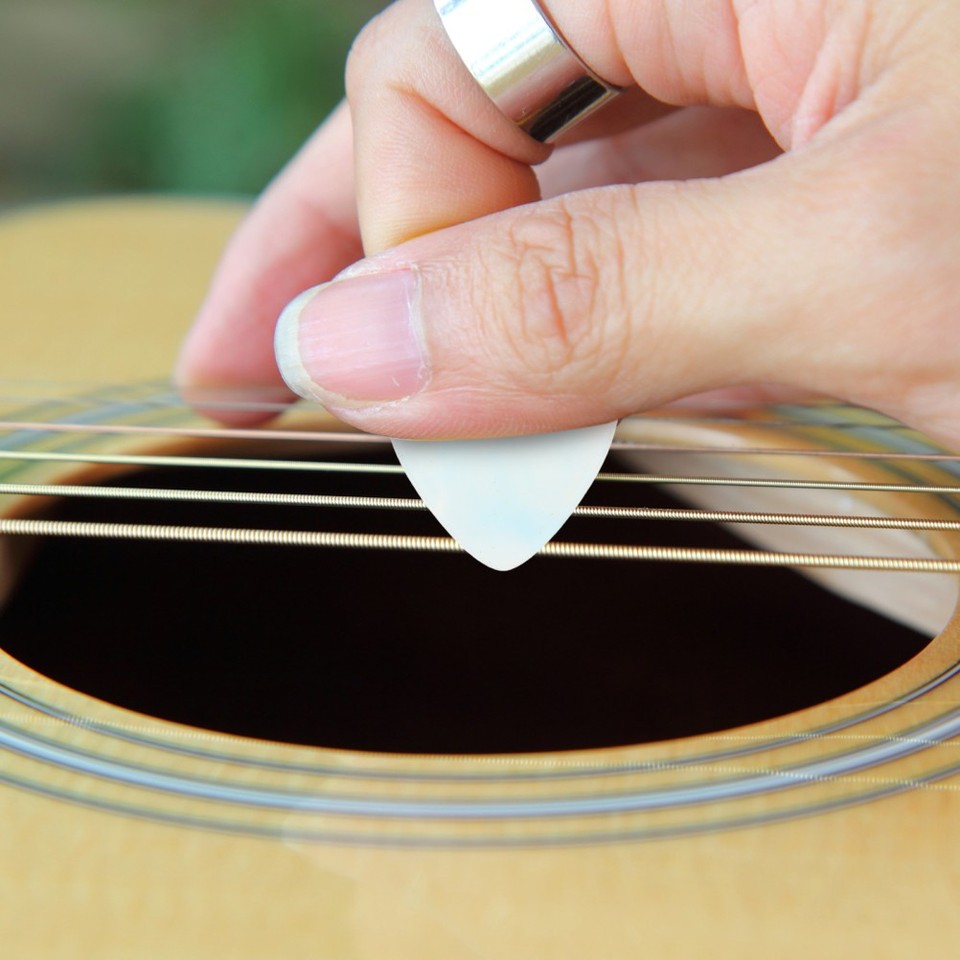 Plectrams 10 Pcs Finger Picks for Acoustic Guitar Bass Thin Plectrums Thumb ...