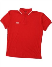 Polo uomo UMBRO UK 41/43 grande cotone rosso XY06