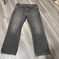Banana Republic Straight Leg Jeans Men's 36x30 Dark Wash Denim Blk