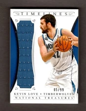 2013-14 Panini National Treasures Timeline Materials Kevin Love 05/99