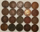 20 DIFFERENT Indian Head Cent Penny Lot Coins- 11 Will Be From The 1800s - #138