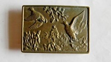 Vintage Flying Duck/Mallard Belt Buckle- Rectangle- Metal
