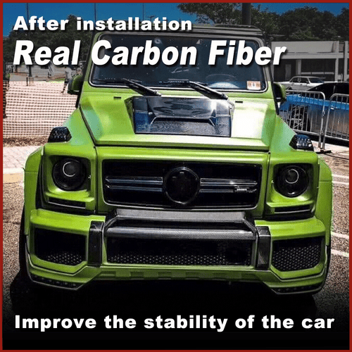 For Benz W463 W464 G63 2019UP REAL Carbon Front Bumper Upper Air Vent Scoop - Picture 2 of 10