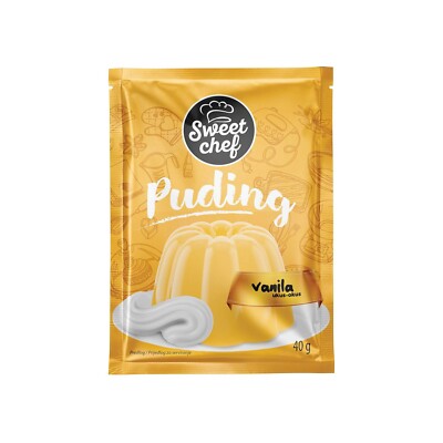 5 x 40g Sweet Chef Vanilla Pudding Each Buyer Get a GIFT!No shipping to USA