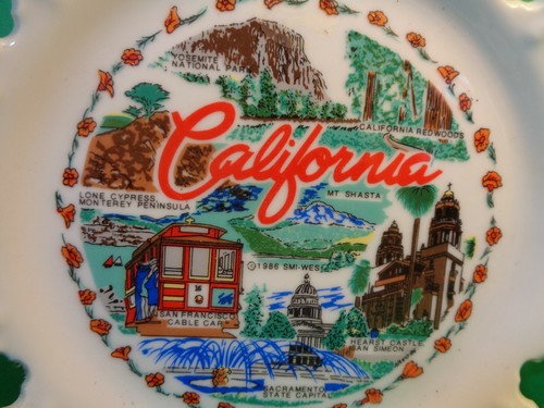 California 7 1/4" Souvenir Plate(, 1986 Smith Western Used/EUC) - Picture 5 of 11