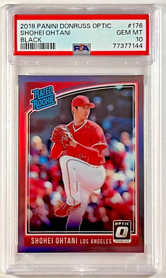 その他 MLB Shohei Ohtani Donruss PSA10 2018 SHOHEI OHTANI ROOKIE /25 DONRUSS OPTIC BLACK #176 PSA
