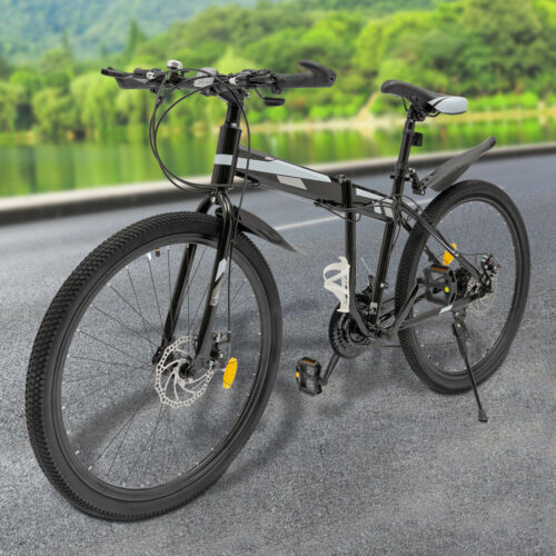 26'' Mountain Bike Adult Bicycle Foldable Mountain Bike Adjustable Seat Height - Picture 8 of 13