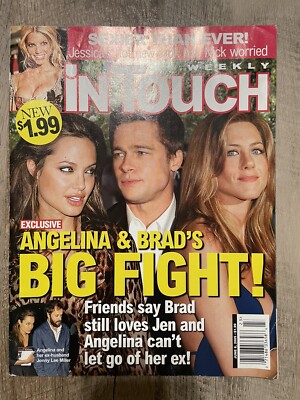 In Touch Magazine June 2005 Angelina Jolie Brad Pitt Big Fight