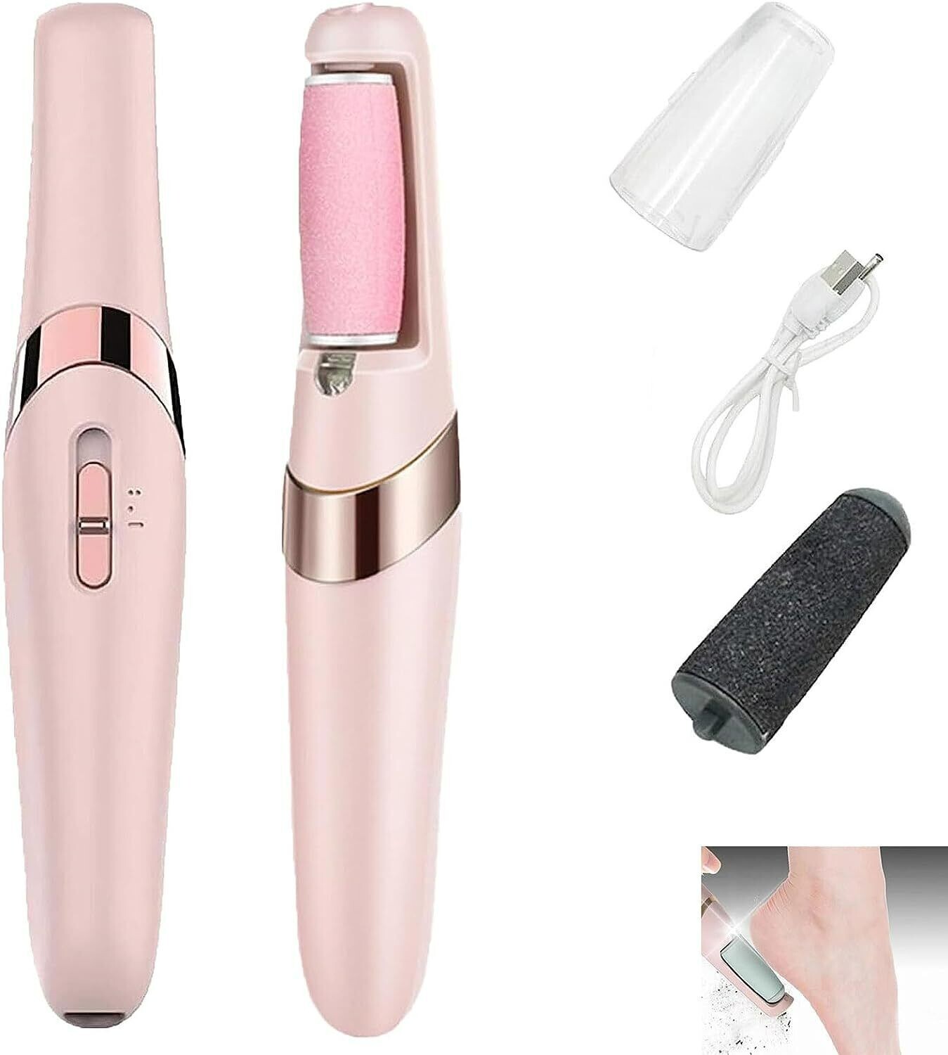 Nuve Smooth Pedicure Wand Flawless Pedi for Feet Callus Remover for Women Men