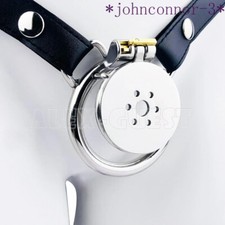 Detachable Strapon Band Flat Male Chastity Belt Cage Device Metal Ring Lock Men