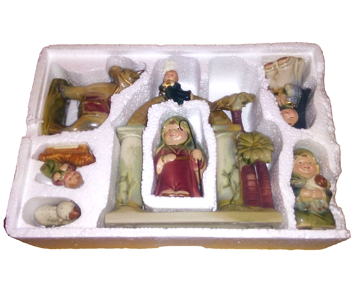 Nativity Set JC Penney Home Collection Glazed Nativity Crèche (PARTIAL