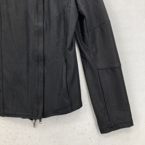 Miilla David Sueded Asymetrical Jacket Women's Large Black Full Zip Stitch Fix - Picture 3 of 13