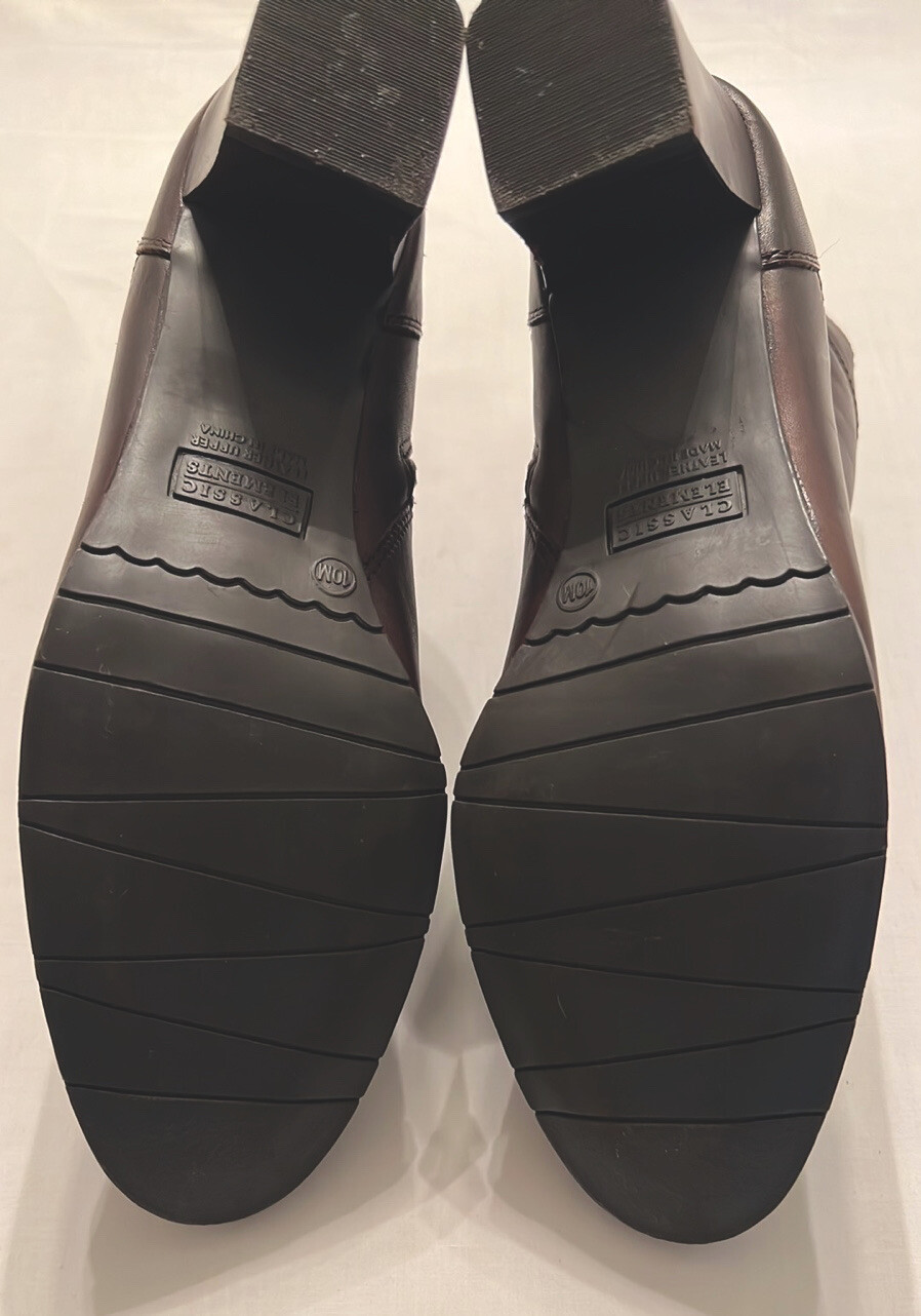 Classic Elements Brown Leather Upper Round Toe Bl… - image 6