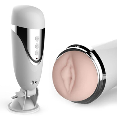 Adjustable Suction Cup Pussy Vibrating Male Masturbator Cup with Moaning  Voice