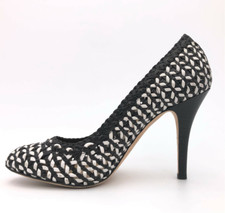 Woven Black and White J.Crew Mona Dreamweaver Stilettos