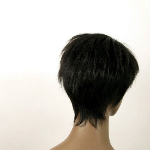 perruque afro femme 100% cheveux naturel courte noir ref JEAN 03 1B - Picture 5 of 8