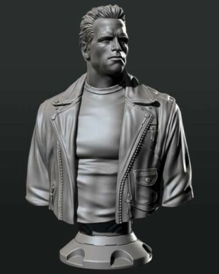 T800 - Arnold Schwarzenegger - 3D Printed Resin Bust