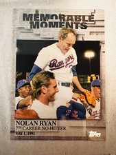 Nolan Ryan Topps Memorable Moments Card 7th Career No-Hitter