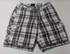 Old Navy Swim Trunk Men's M Plaid Beach Swimming