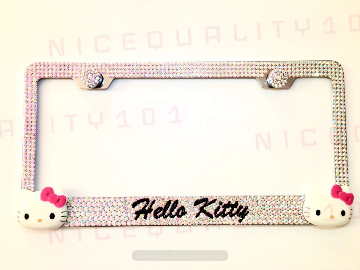 Hello kitty license plate clearance holder