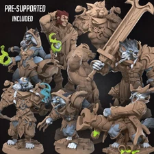 Worgen by Bite the Bullet | D&D | DnD | Miniature | Print on Demand