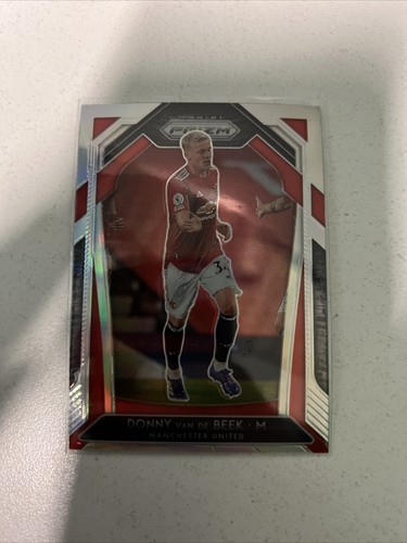 2020-21 Prizm EPL Premier League Soccer #1 DONNY VAN DE BEEK Manchester SILVER - Picture 2 of 3