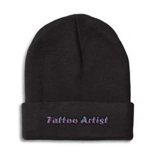 Beanies for Men Tattoo Artist Winter Hats for Women Acrylic Skull Cap 1 Size