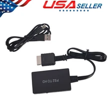 PS2 to HDMI 1080P Video Converter Adapter with 3.5mm Audio Output HDTV Monitor