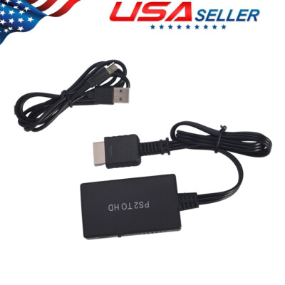 PS2 to HDMI 1080P Video Converter Adapter with 3.5mm Audio Output HDTV Monitor