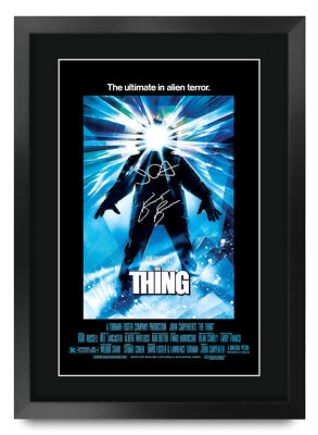 The Thing Film Filmplakat Cast signiert gedruckt Autogramm A3 gerahmt Memorabilia
