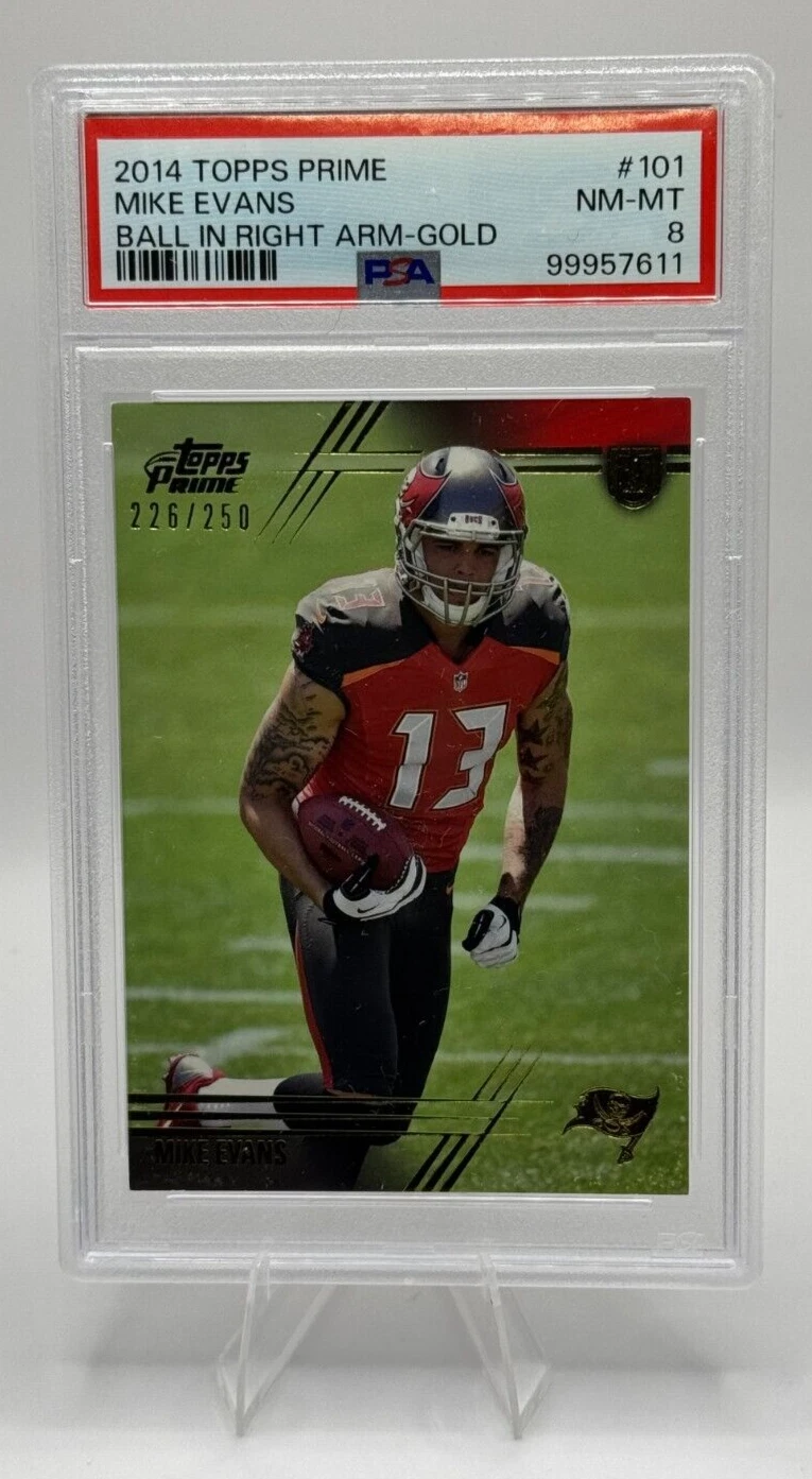 Mike Evans Topps Prime #101 Ball in Right Arm-Gold