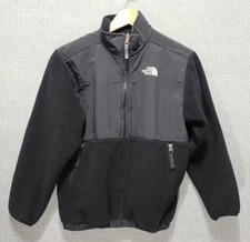 The North Face Boys Fleece Jacket Boys Large Denali Black Full Zip B76