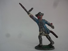 Stara cynowa figurka / Waterloo / pruski oficer do ataku - wariant kolorystyczny 2