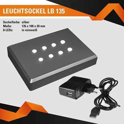 LED Leuchtsockel 8 LED für 3D Laserfotos Geschenkidee individuelle Bilder