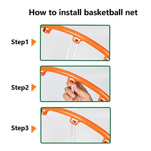 Basketballnetz 12 Schlaufen Ersatz dickere Seile gewebt alle 2er-Pack weiß - Bild 5 von 7