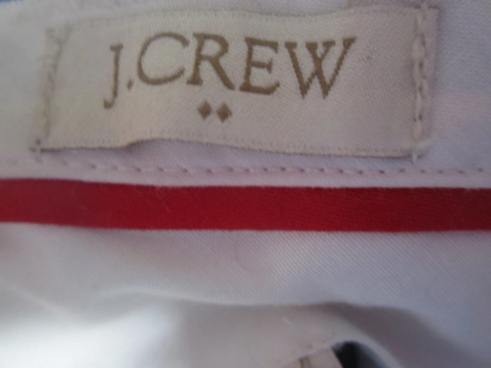 Pantalones Cortos J Crew Mujer 8 Azul Marino Rojo Blanco Floral Frente Plano 100% Algodón M Foto 2 de 4