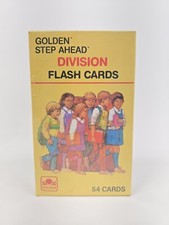 Vintage 1984 GOLDEN STEP AHEAD Division Flash Cards NOS