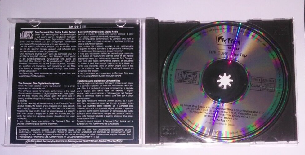 The Cure The Top CD 1984 Dressing Up The Caterpillar Empty World