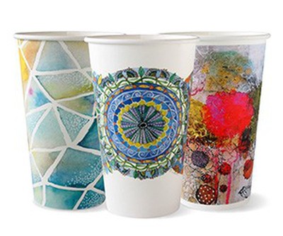 16oz Single Wall Bio Coffee Cup Art series 1000 pcs | eBay Australia